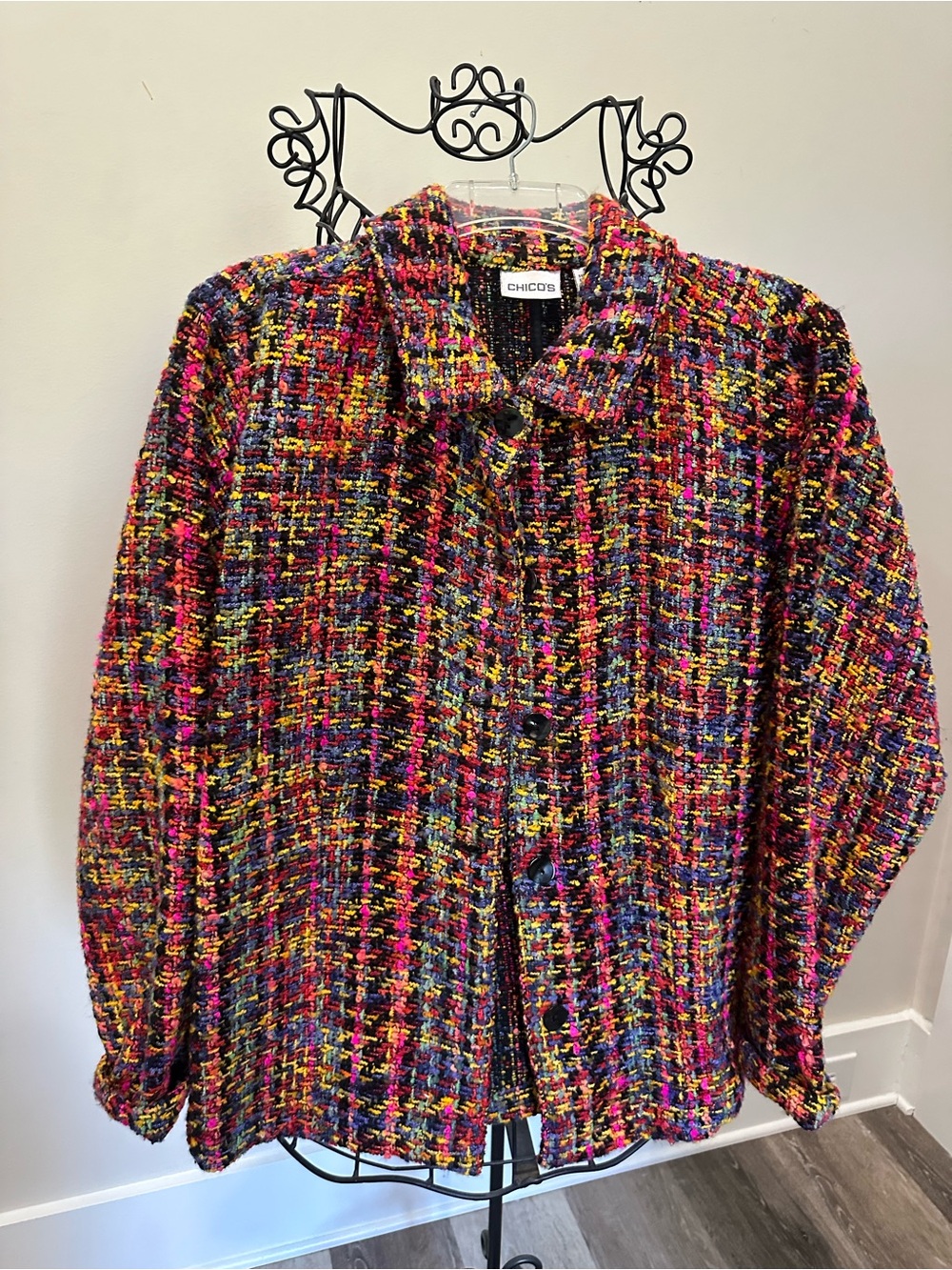 Chico's Multicolor Button-Front Jacket